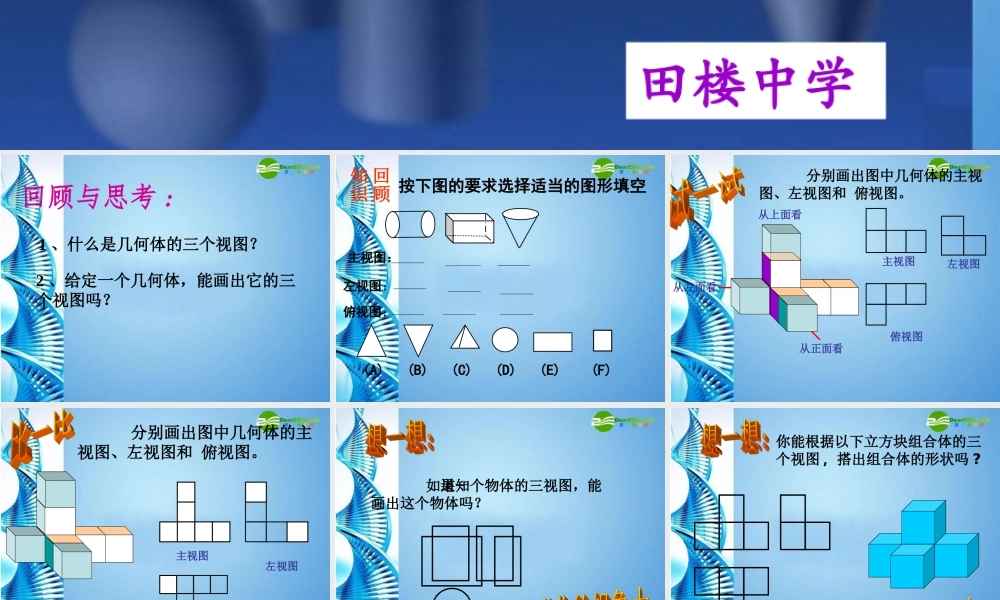 七年级数学上册 (从三个方向看)第2课时课件 苏科版 课件