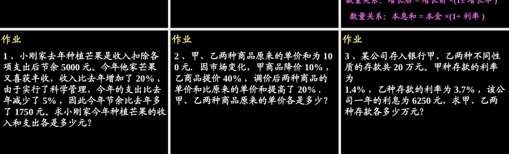 8.3 二元一次方程组的应用(6) 广东省七年级数学(第八章 二元一次方程组)(二元一次方程组的应用)全套课件