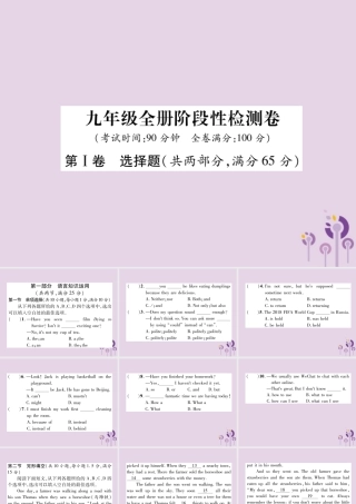 中考英语总复习 第一篇 教材知识梳理篇 九全 阶段性检测卷课件