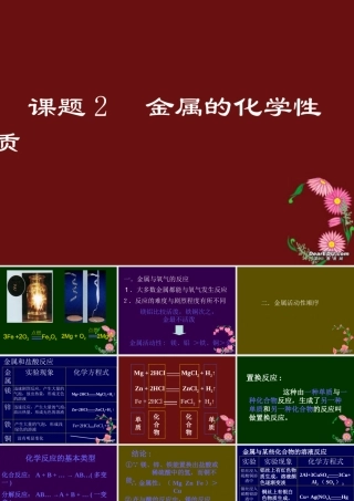 九年级化学金属的化学性质课件示例 课件