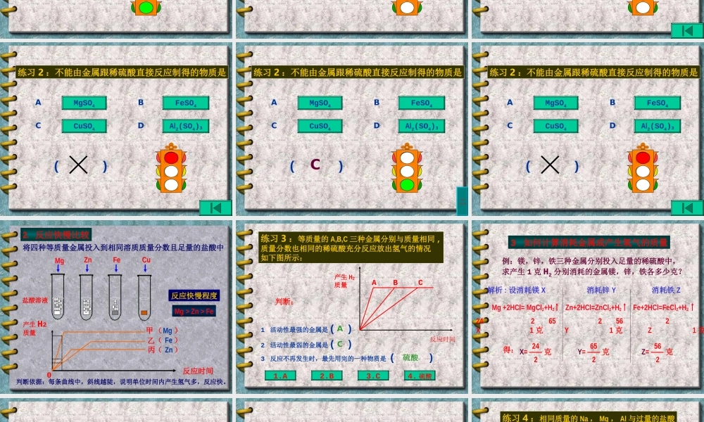 九年级化学金属活动顺序课件