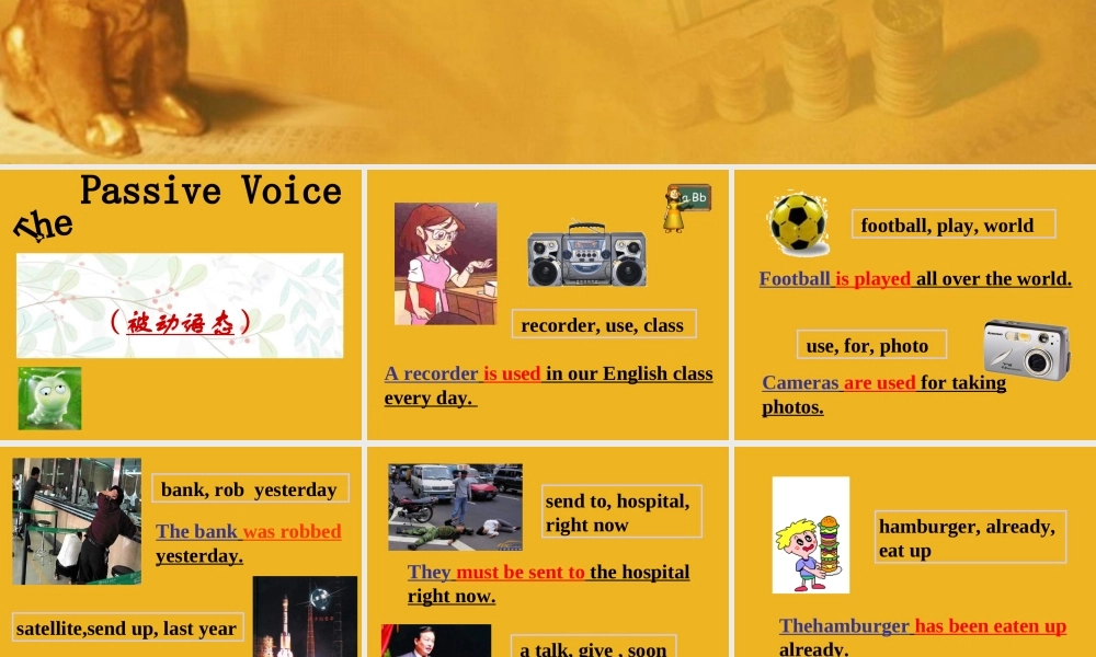 中考英语语法考点专题复习11 被动语态课件2 课件