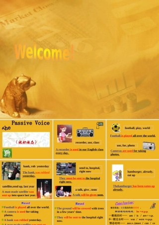 中考英语语法考点专题复习11 被动语态课件2 课件