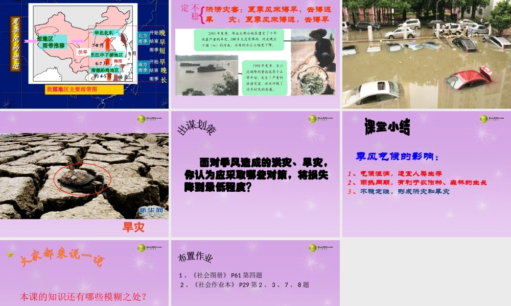 七年级历史与社会上册 第二单元第二课第二框季风的影响课件 人教版 课件