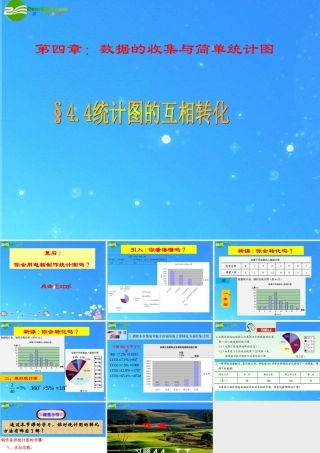七年级数学上册 §4.4统计图的互相转化课件 青岛版 课件