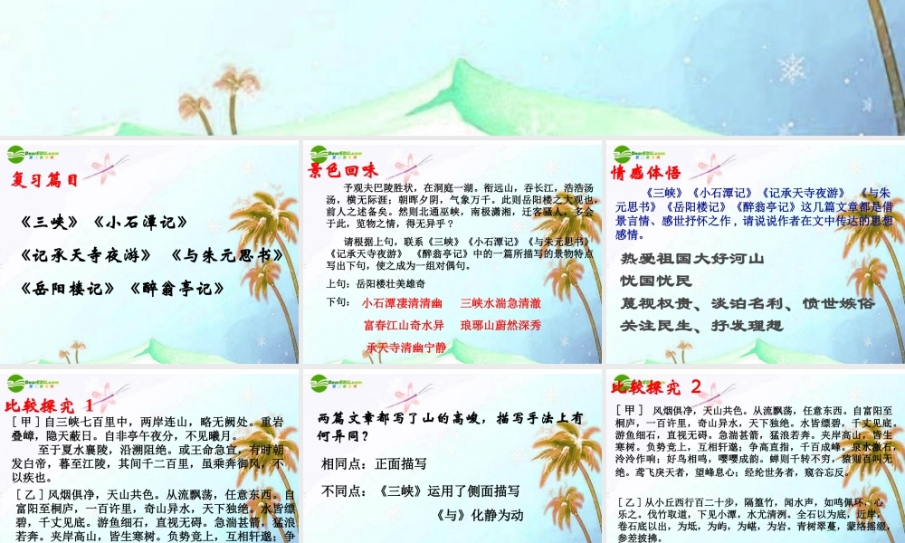 中考语文复习课件 借景抒怀 课件