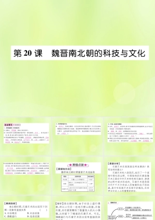 七年级历史上册 第4单元 三国两晋南北朝时期：政权分立与民族交融 第魏晋南北朝的科技与文化课件 新人教版 课件