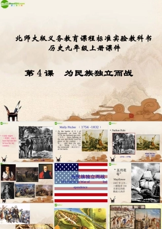 九年级历史上册 第4课为民族独立而战课件 北师大版 课件