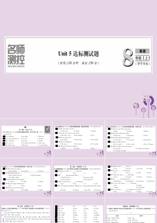 (毕节专版)秋八年级英语上册 Unit 5 Do you want to watch a game show达标测试卷作业课件 (新版)人教新目标版 课件