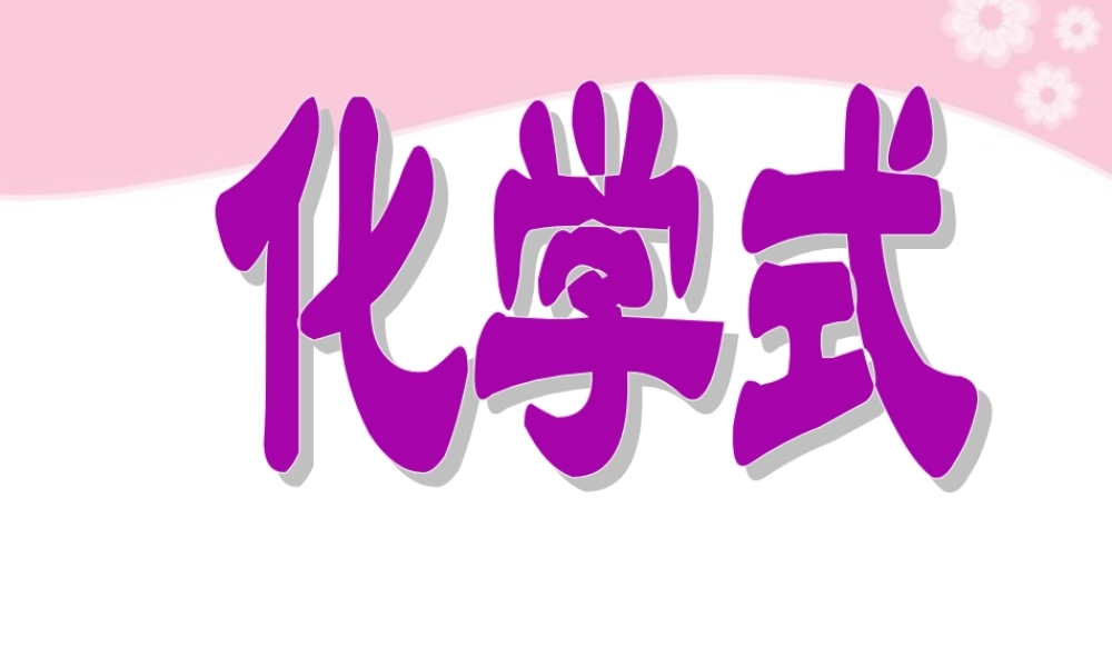 九年级化学(化学式1)课件