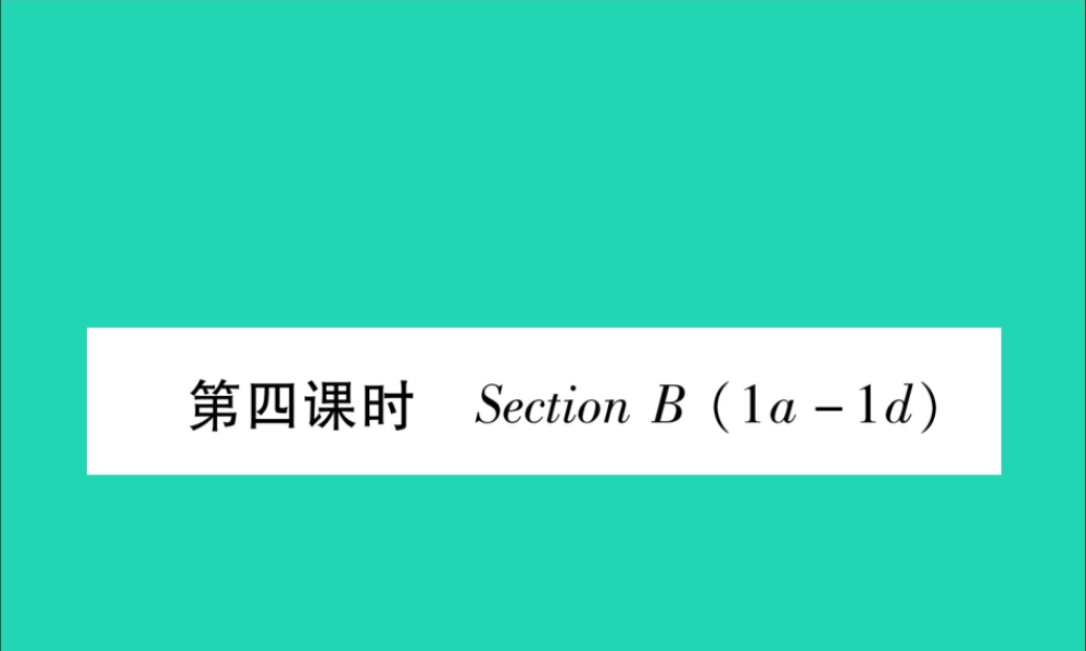 (毕节专版)秋八年级英语上册 Unit 10 If you gou to the party，you ll have a great time(第4课时)Section B(1a 1d)作业课件 (新版)人教新目标版 课件