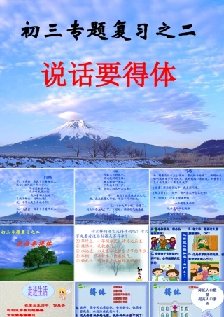 中考语文复习 说话要得体课件