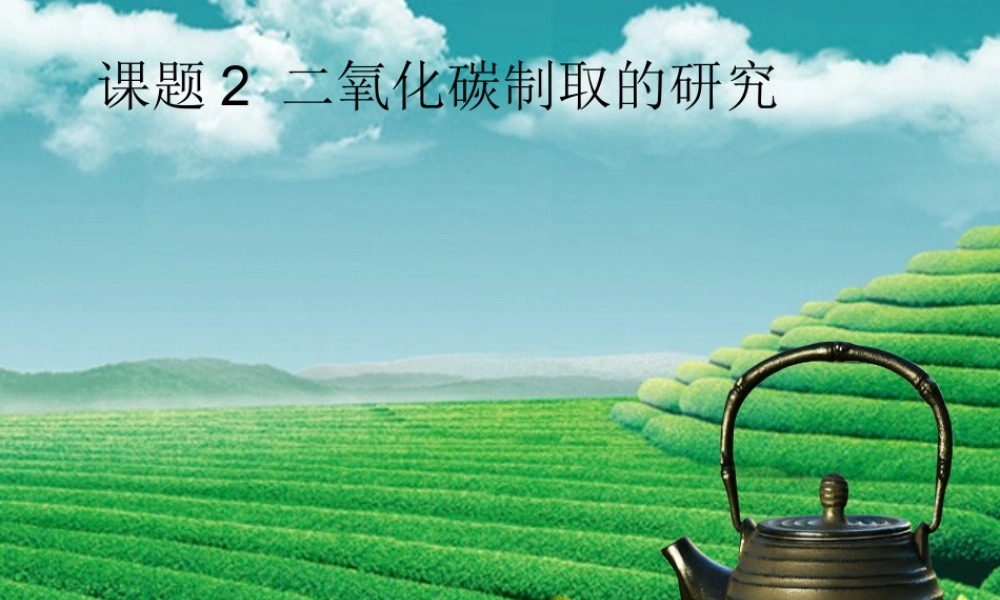 九年级化学上册 第六单元 碳和碳的氧化物 课题2 二氧化碳制取的研究课堂导学课件 (新版)新人教版 课件