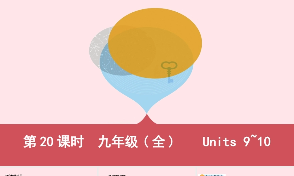 (河南专用)版中考英语 九全 第 Units9 10课件 人教新目标版 课件