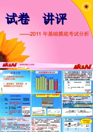 中考物理基础摸底考试分析课件 人教新课标版 课件