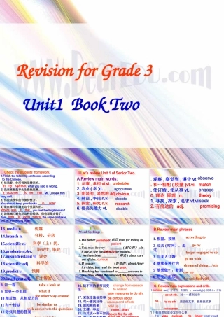 Unit1 Book Two 课件