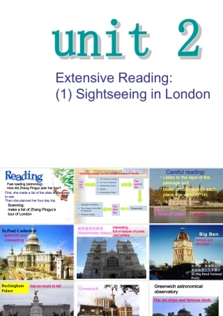 Unit 2 Sightseeing in London & A Particular British Celebration 新课标必修5Unit2全套课件 新课标 人教版