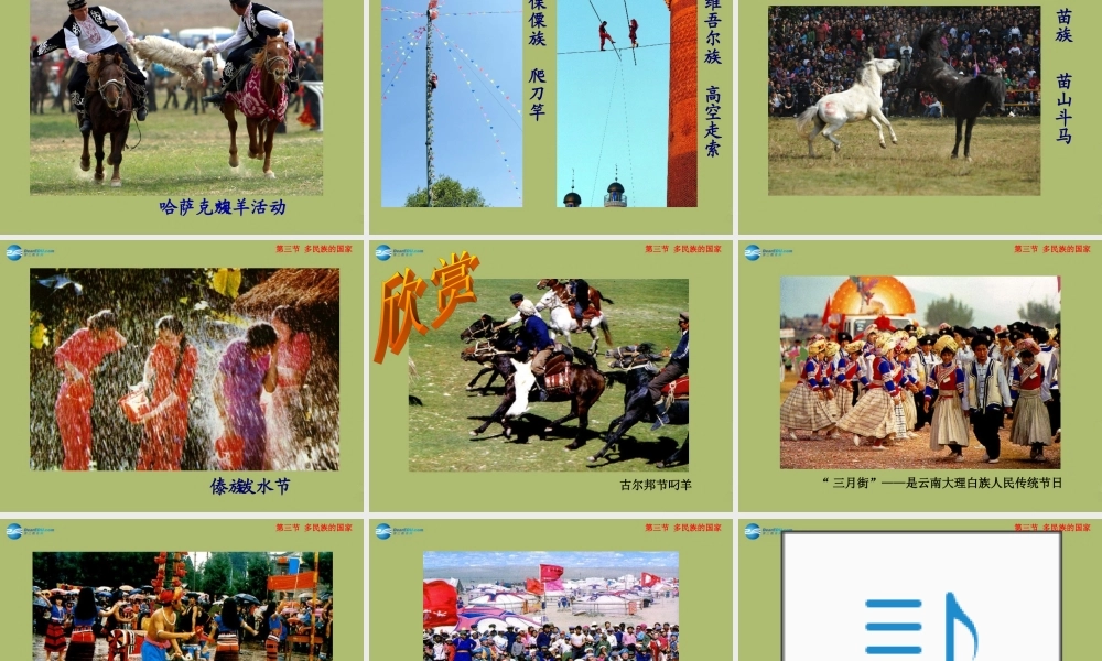 七年级地理上册 2.3 多民族的的国家课件 中图版 课件