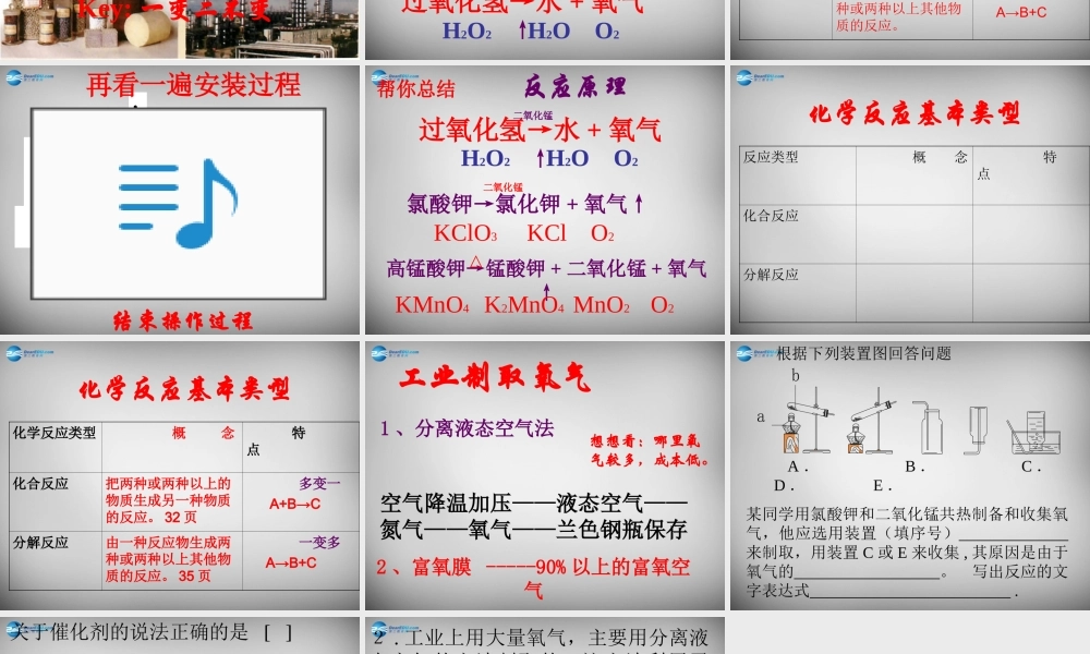九年级化学上册 23 制取氧气课件2 (新版)新人教版 课件