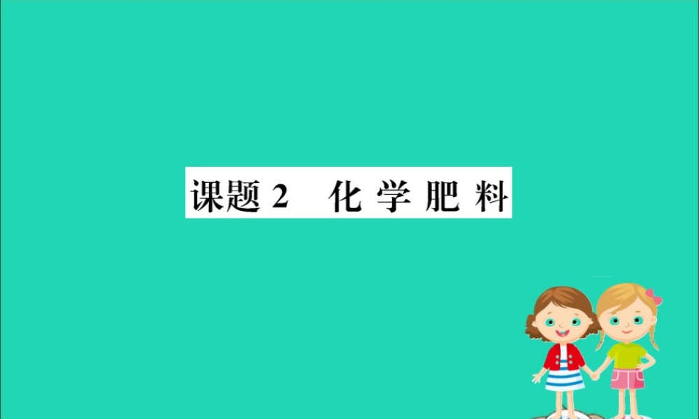 九年级化学下册 第十一单元 盐 化肥 112 化学肥料训练课件 (新版)新人教版 课件