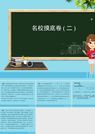 (河北专版)九年级化学 重点题目 名校摸底卷(二)课件 (新版)新人教版 课件