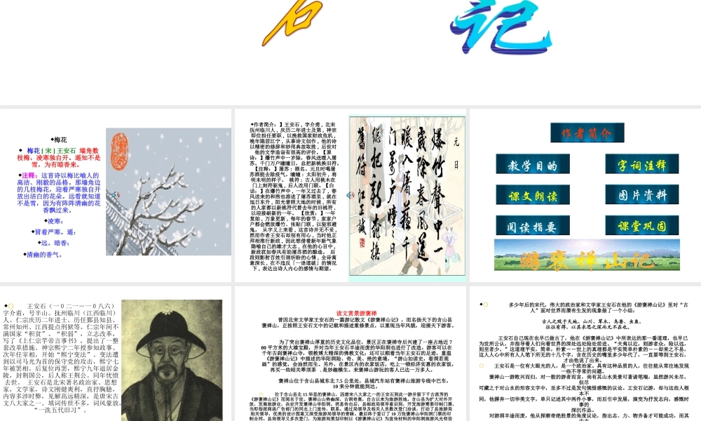 (游褒禅山记)课件3