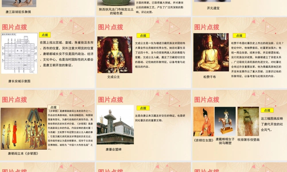 (秋季版)七年级历史下册 第一单元 隋唐时期：繁荣与开放的时代 第3课(盛唐气象)教材图片点拨素材 新人教版 素材