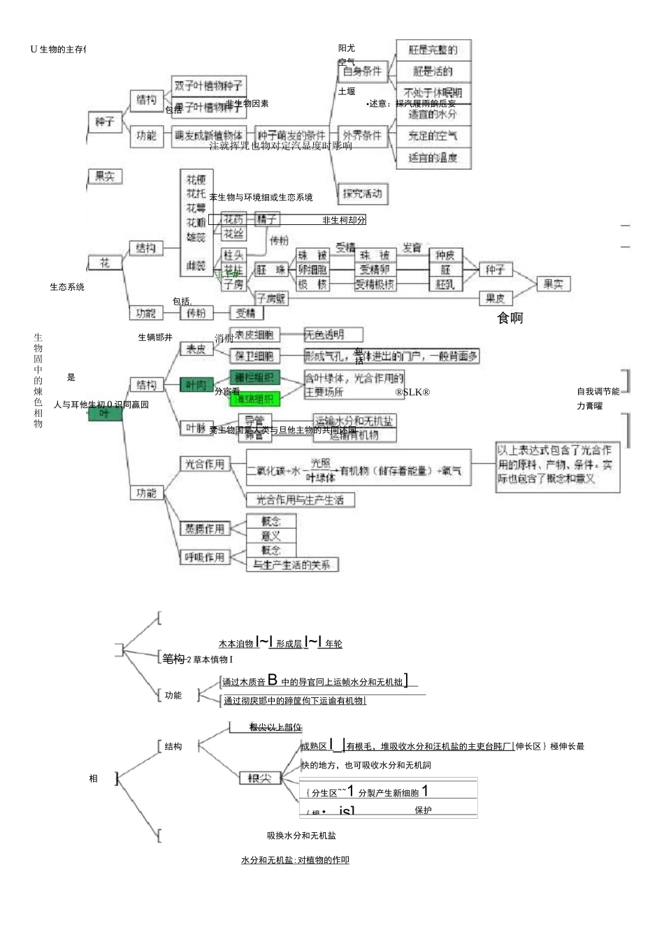 初中生物知识框架_第2页