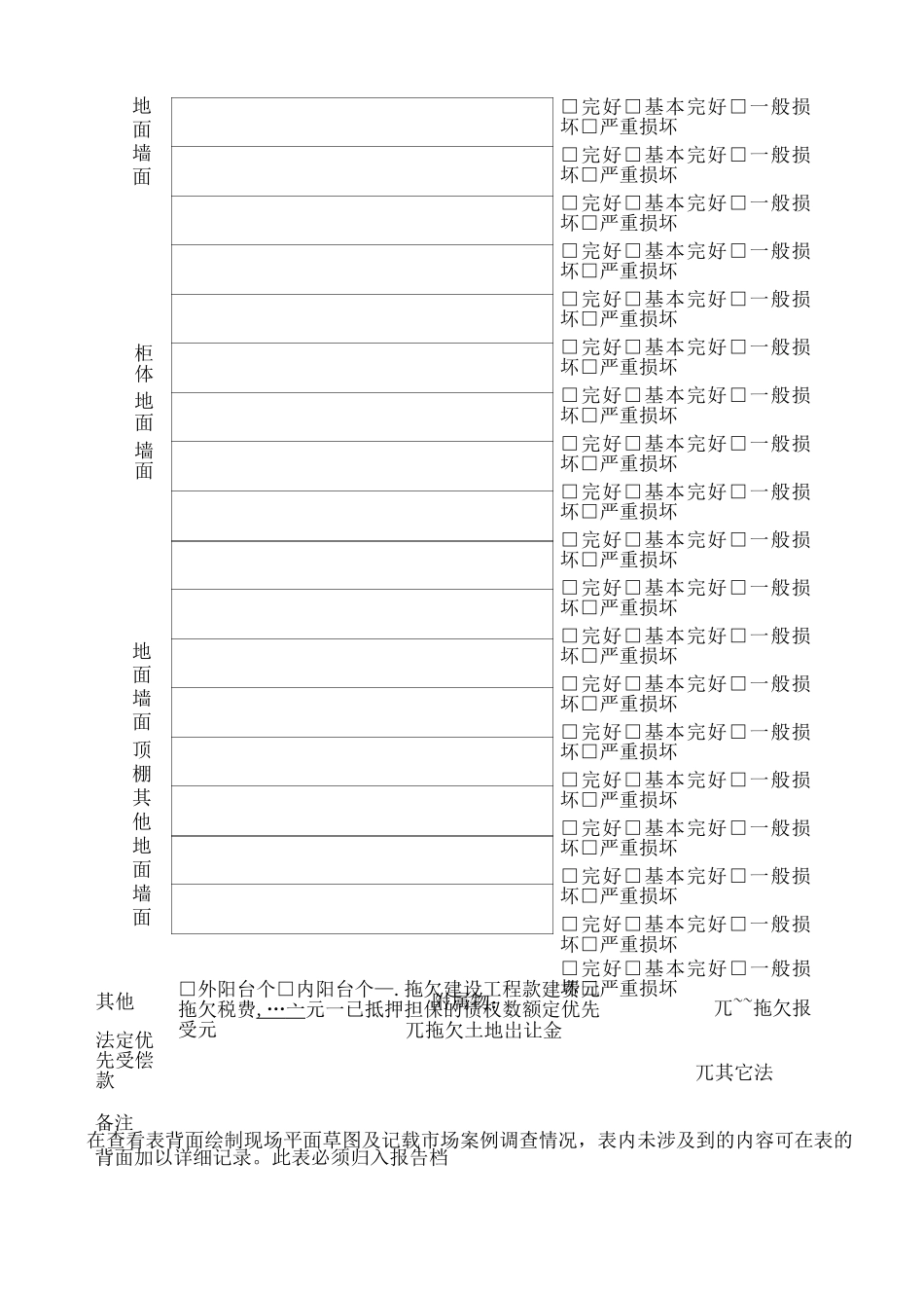 房地产估价现场勘察表_第2页