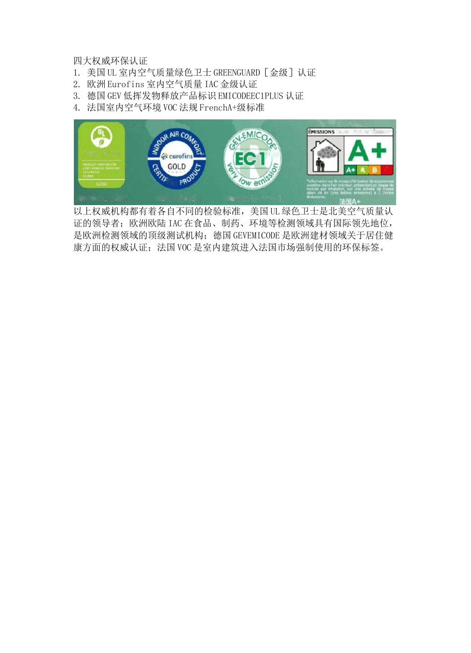 世界四大权威四种认证_第1页