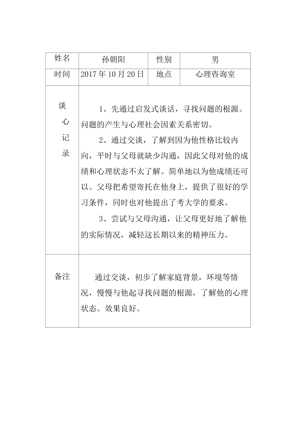 XXX小学师生谈心日活动记录_第2页