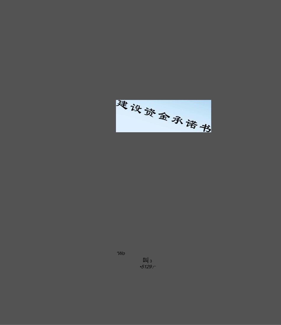 建设资金承诺书_第1页