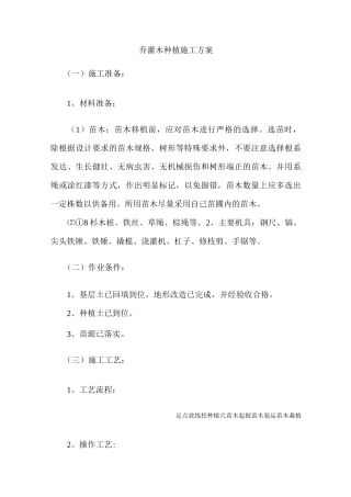 乔灌木种植施工方案