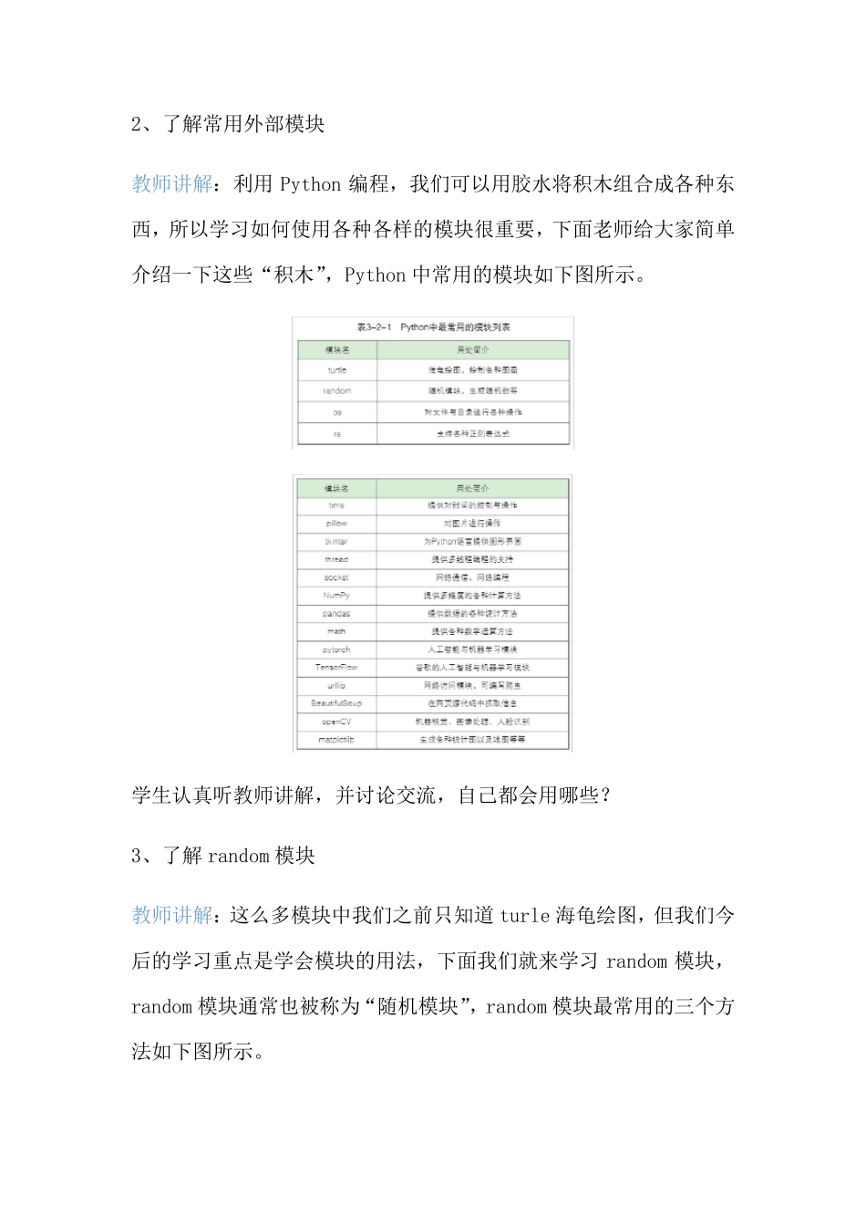 3.2学用random模块 教案-2020-2021学年七年级信息技术川教版下册_第2页