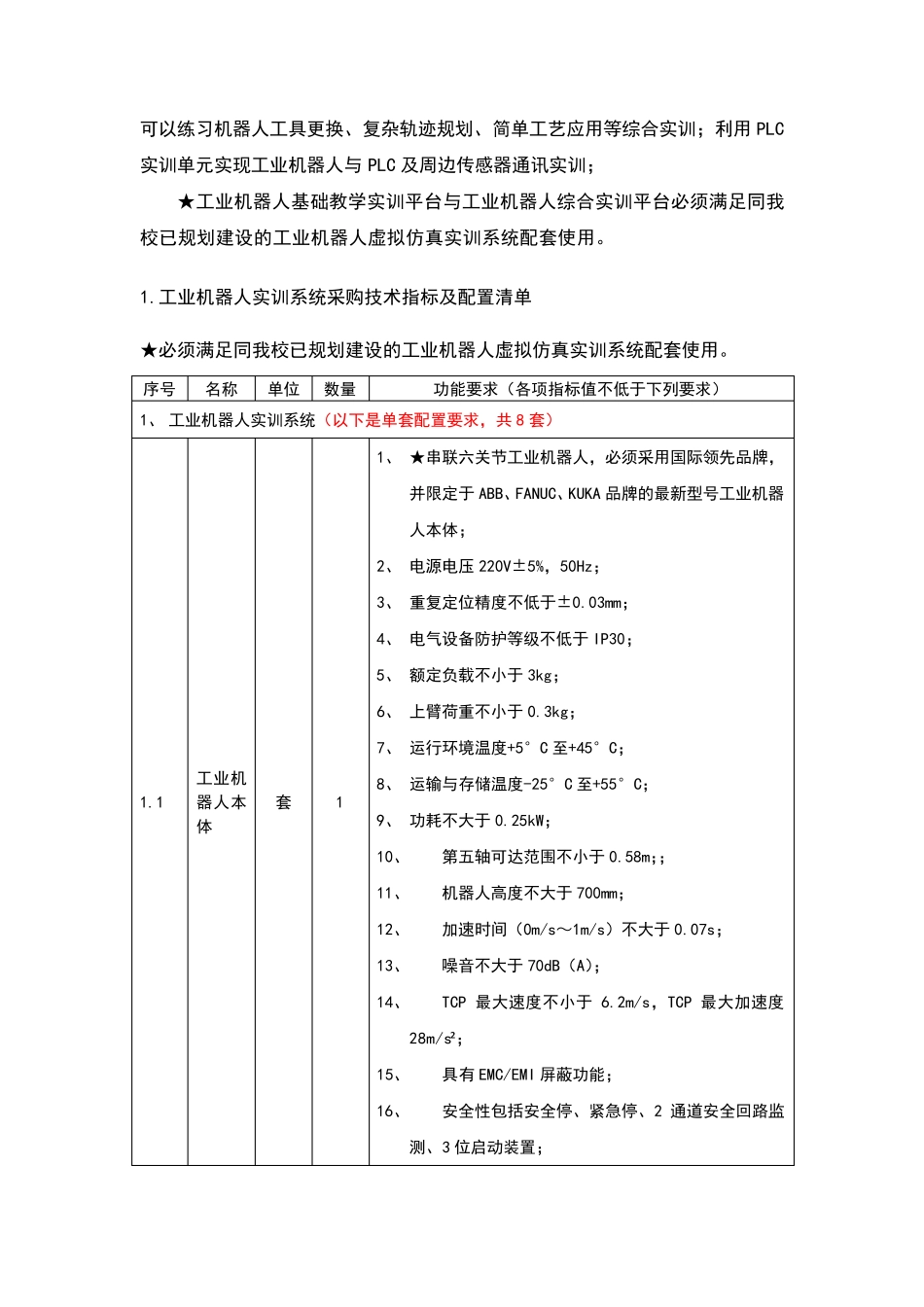 ”产教融合创新基地项目技术参数_第3页
