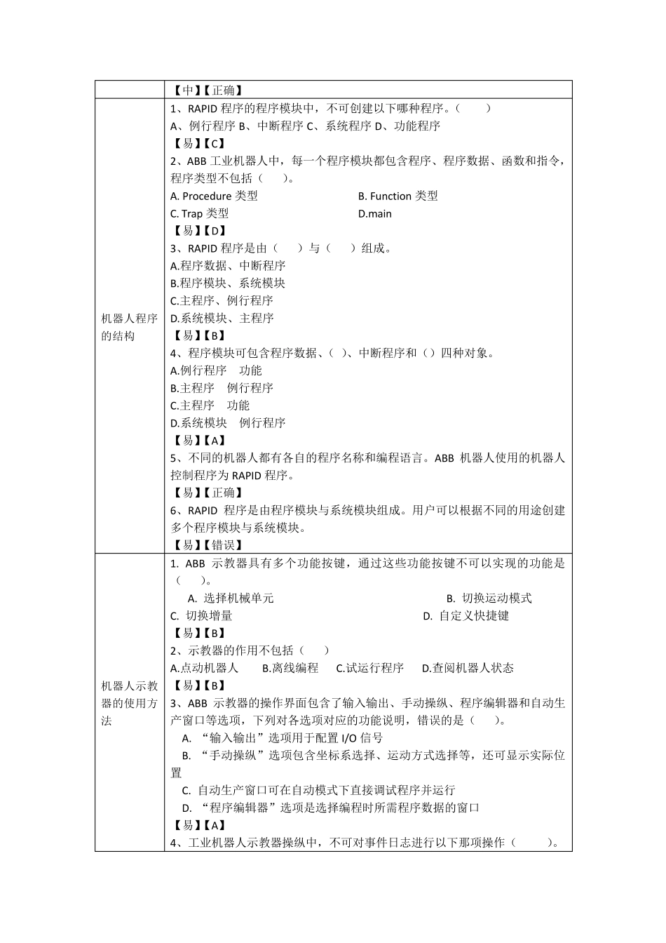 《工业机器人编程》试题及答案_第2页