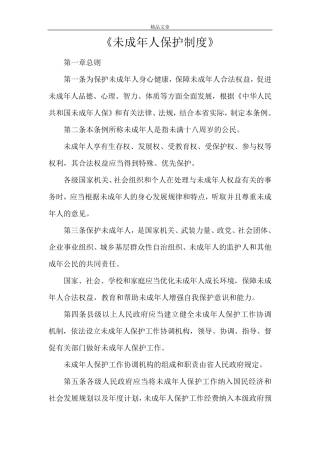 《未成年人保护制度》