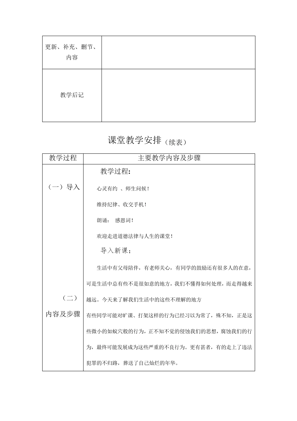 《道德法律与人生》教案10  抵制不良侵袭_第2页