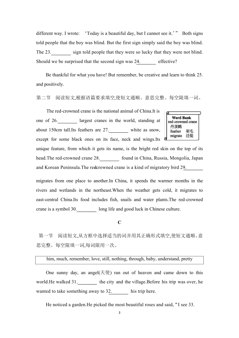 【2021河南中考新题型专练】语篇填空_第3页