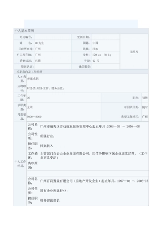 个人简历模板