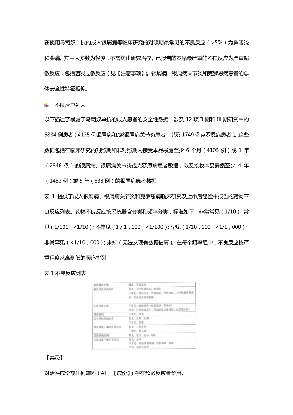 乌司奴单抗注射液-详细说明书及重点_第3页