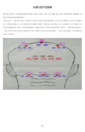 九宫穴位按摩