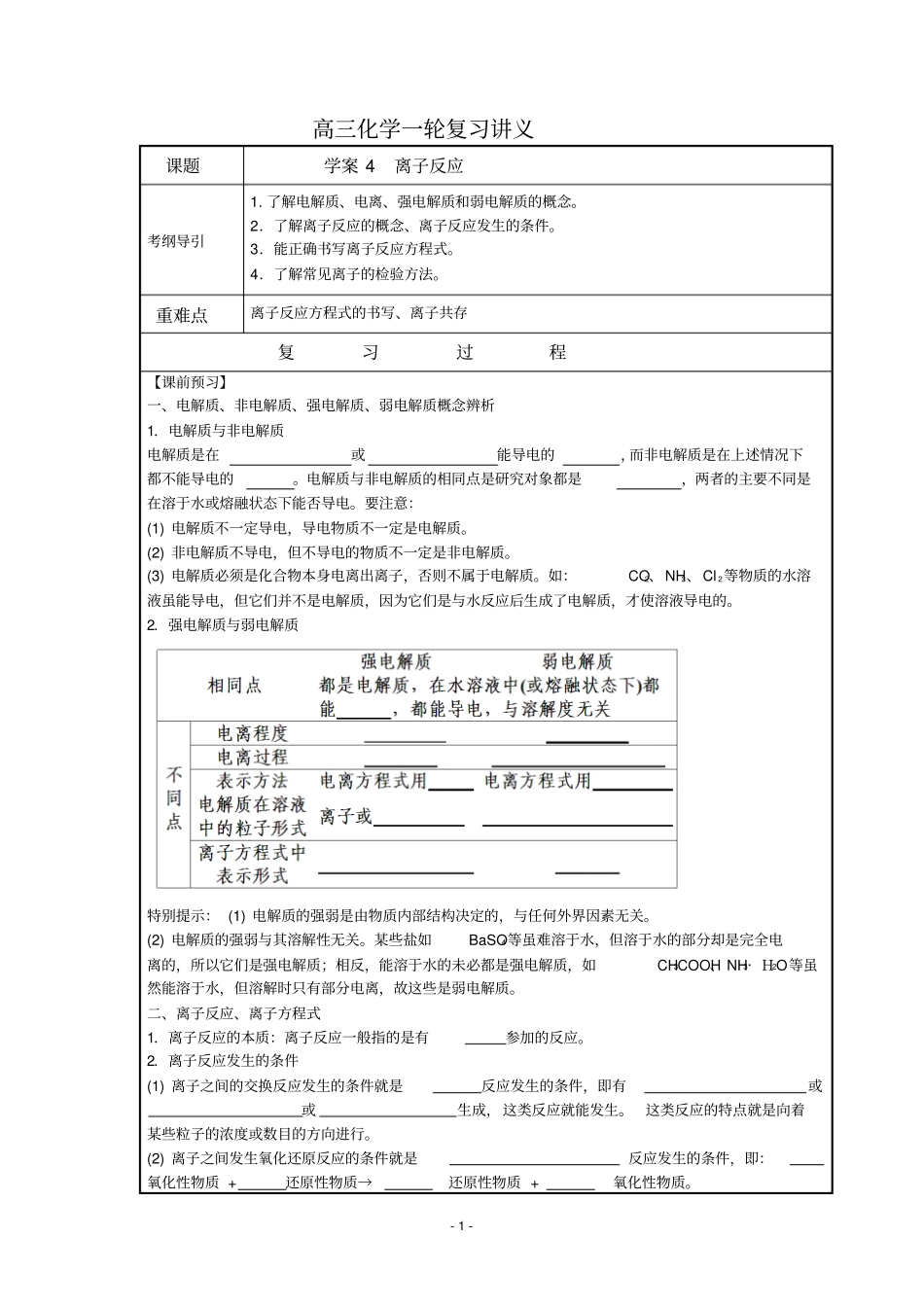 学案4离子反应汇总_第1页