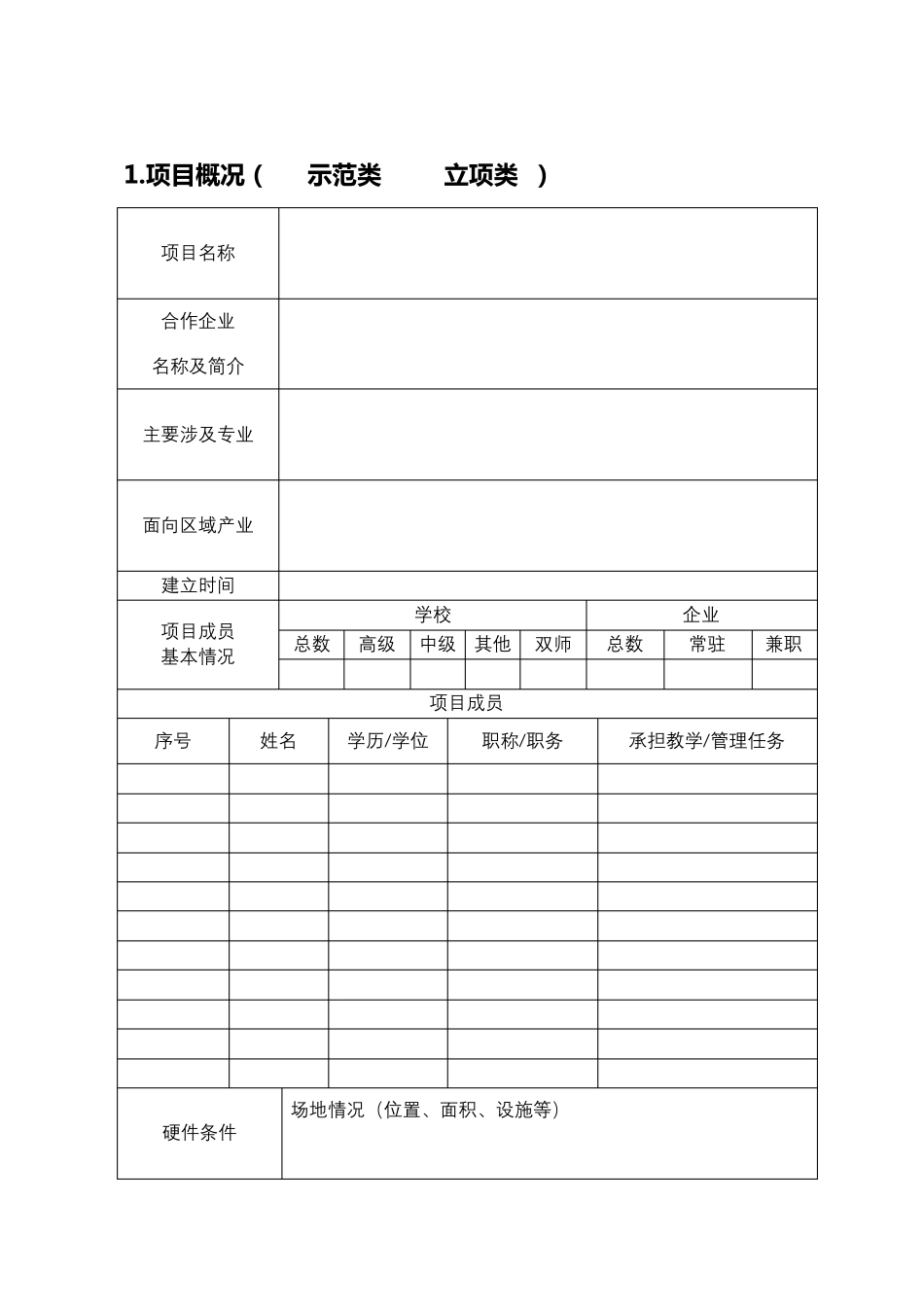 产教融合实训基地项目申报书【模板】_第3页