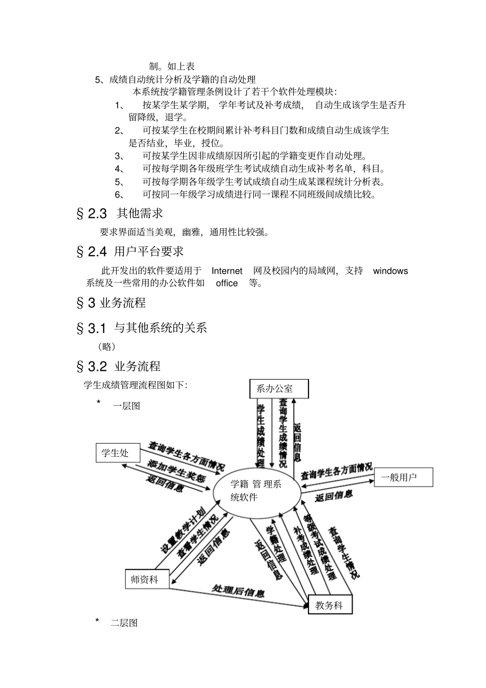 学生管理系统需求分析报告_第3页