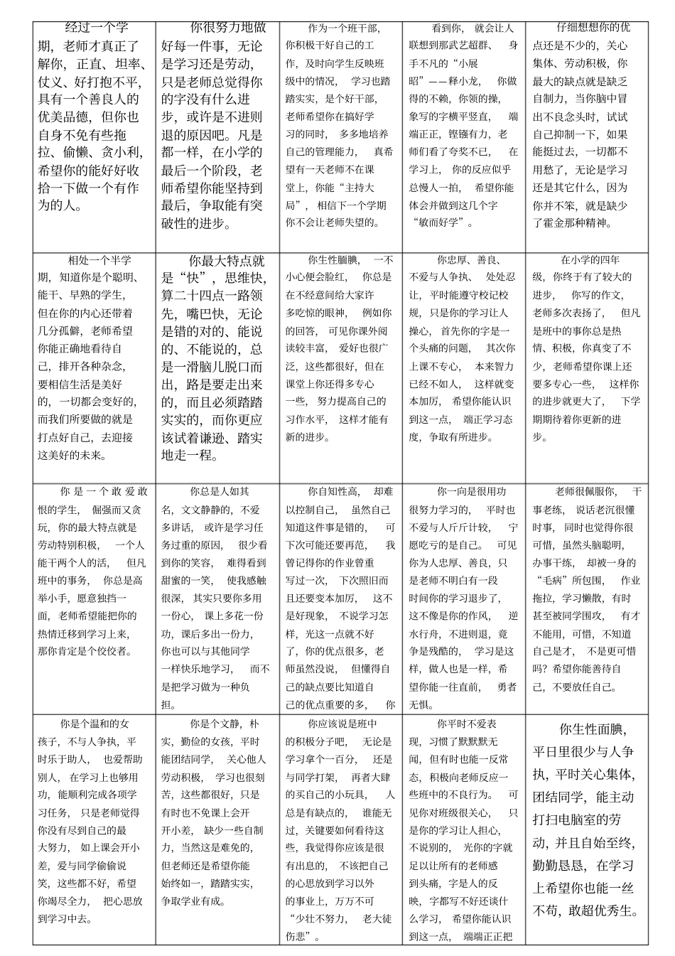 学生评语同名749_第3页