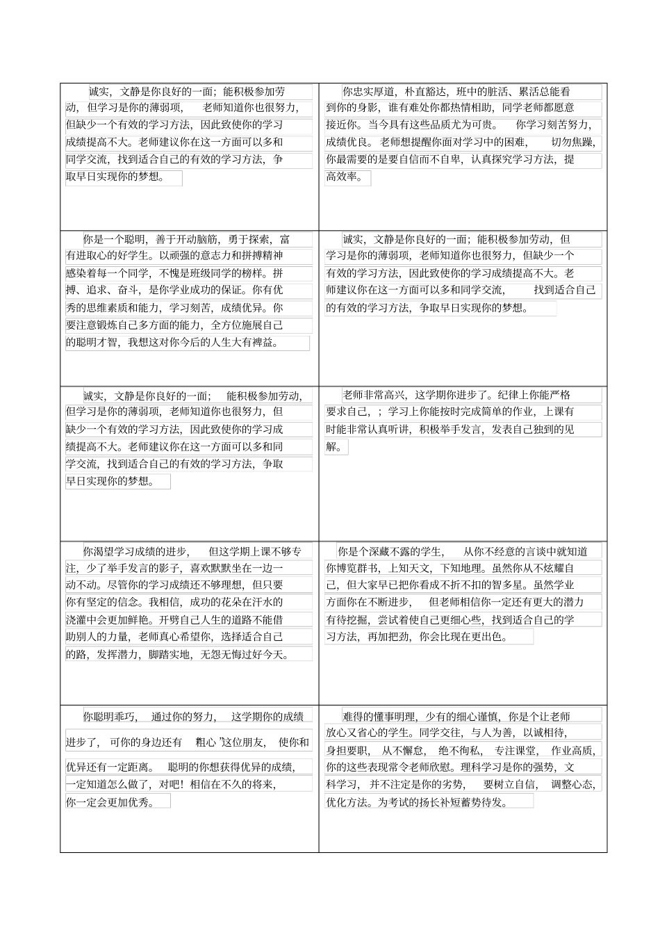 学生评语打印版_第3页
