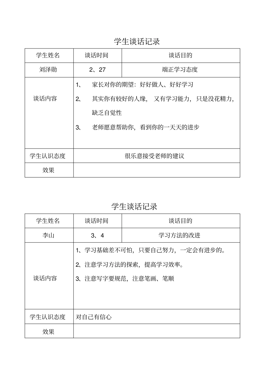 学生谈话记录2_第2页
