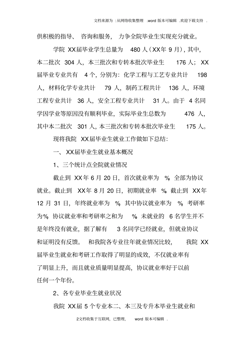 学院就业工作汇报_第2页