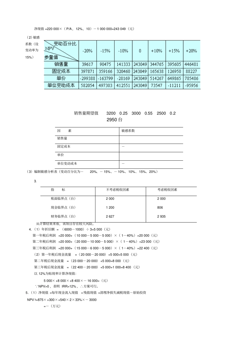 宋献中中级财务管理课后习题答案_第3页